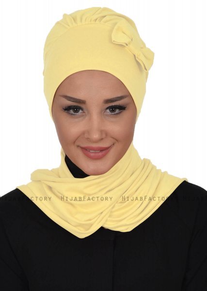 Bianca - Turbante De Algodón Amarillo