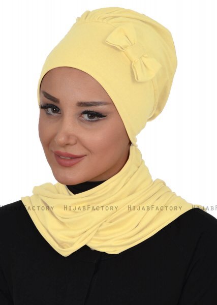 Bianca - Turbante De Algodón Amarillo