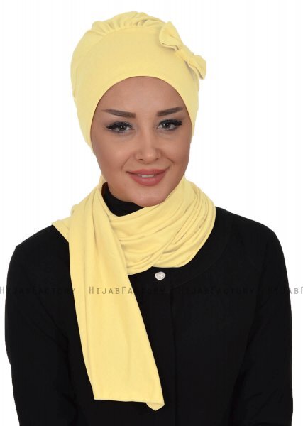 Bianca - Turbante De Algodón Amarillo