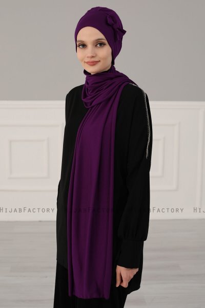 Bianca - Turbante De Algodón Púrpura