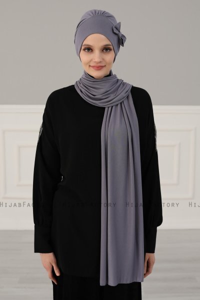 Bianca - Turbante De Algodón Gris