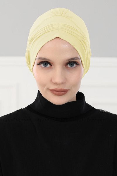Linda - Turbante De Algodón Amarillo - Ayse Turban