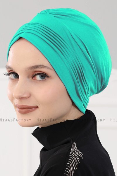 Linda - Turbante De Algodón Turquesa - Ayse Turban