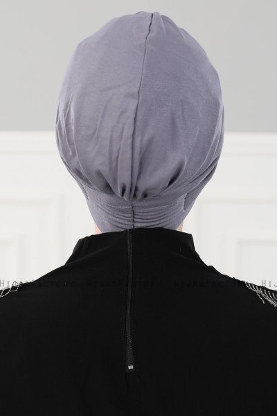 Linda - Turbante De Algodón Gris - Ayse Turban