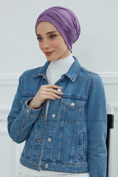 Linda - Turbante De Algodón Violet