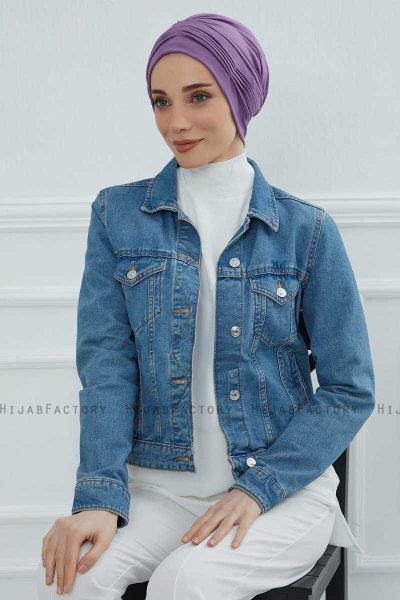 Linda - Turbante De Algodón Violet