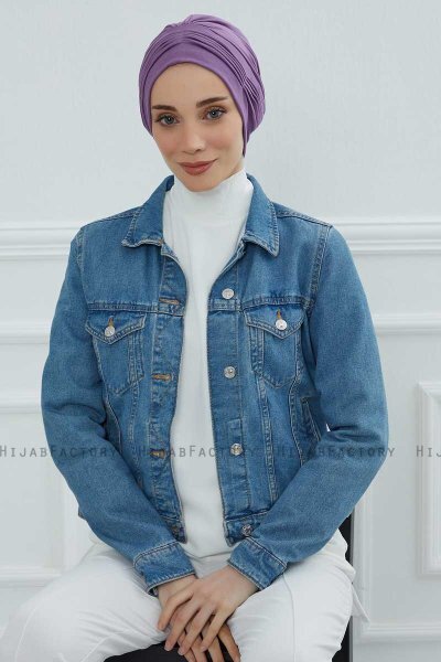 Linda - Turbante De Algodón Violet