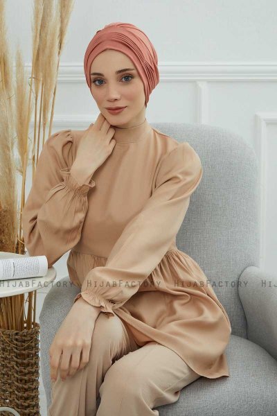 Linda - Turbante De Algodón Salmón