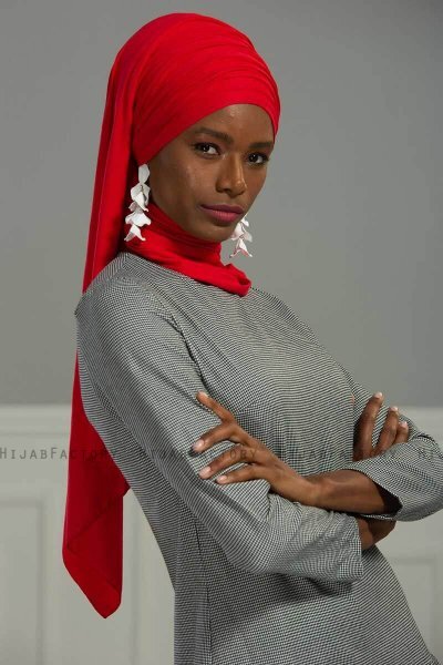 Rebecca - Turbante De Algodón Rojo - Ayse Turban