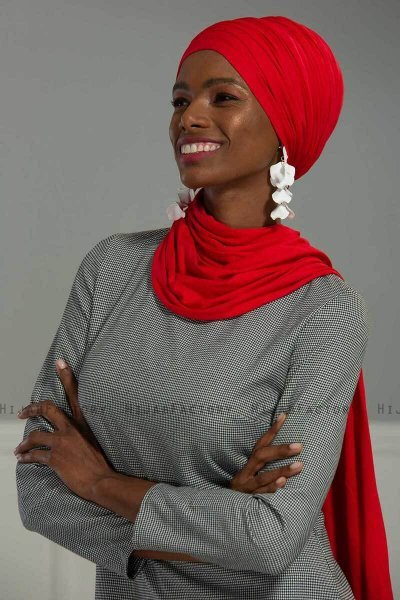 Rebecca - Turbante De Algodón Rojo - Ayse Turban