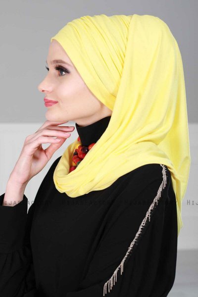 Rebecca - Turbante De Algodón Amarillo - Ayse Turban