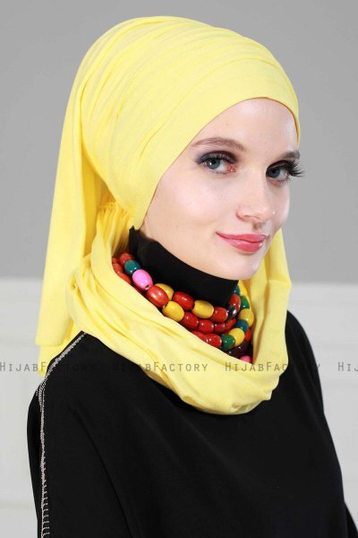 Rebecca - Turbante De Algodón Amarillo - Ayse Turban