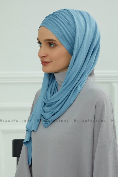 Rebecca - Turbante De Algodón Sky Blue