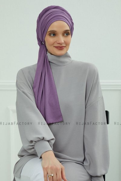 Rebecca - Turbante De Algodón Violet