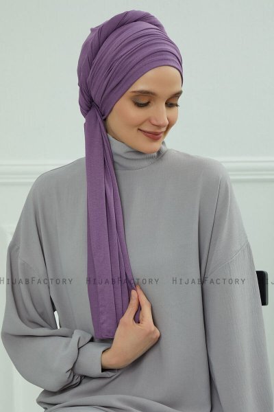 Rebecca - Turbante De Algodón Violet
