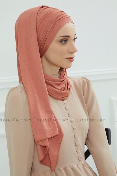 Rebecca - Turbante De Algodón Salmón