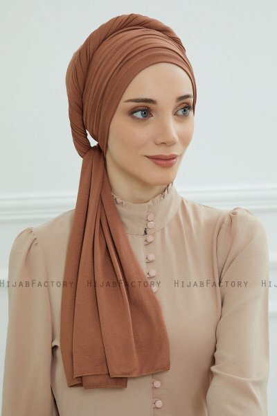 Rebecca - Turbante De Algodón Caramel