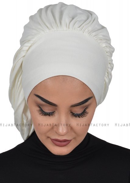 Isabella - Turbante De Algodón Crema - Ayse Turban