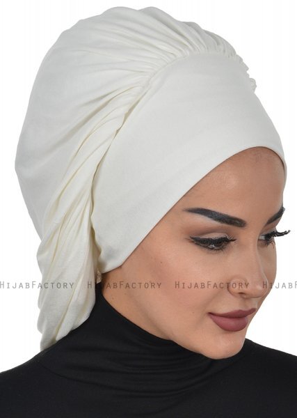 Isabella - Turbante De Algodón Crema - Ayse Turban