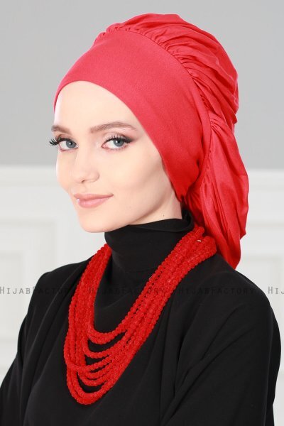 Isabella - Turbante De Algodón Rojo - Ayse Turban
