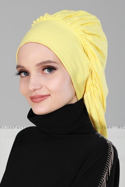 Isabella - Turbante De Algodón Amarillo - Ayse Turban
