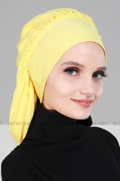Isabella - Turbante De Algodón Amarillo - Ayse Turban