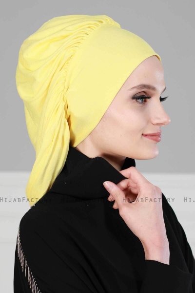 Isabella - Turbante De Algodón Amarillo - Ayse Turban