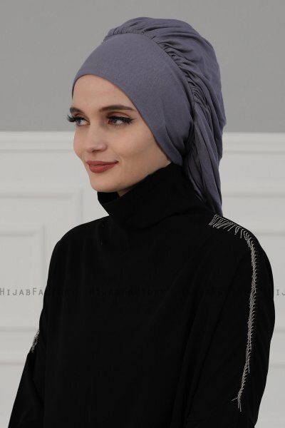 Isabella - Turbante De Algodón Gris - Ayse Turban