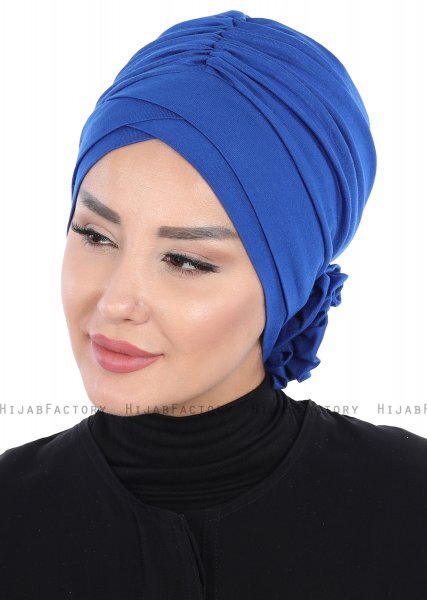 Elisabeth - Turbante De Algodón Azul
