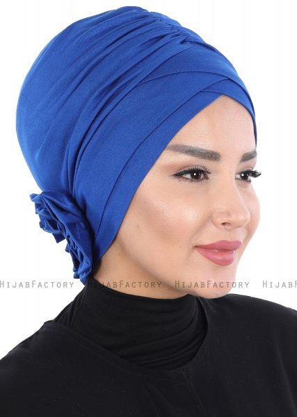 Elisabeth - Turbante De Algodón Azul