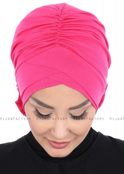 Elisabeth - Turbante De Algodón Fucsia