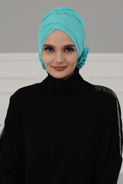 Elisabeth - Turbante De Algodón Turquesa