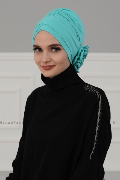 Elisabeth - Turbante De Algodón Turquesa