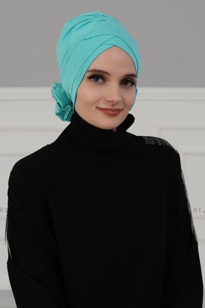 Elisabeth - Turbante De Algodón Turquesa