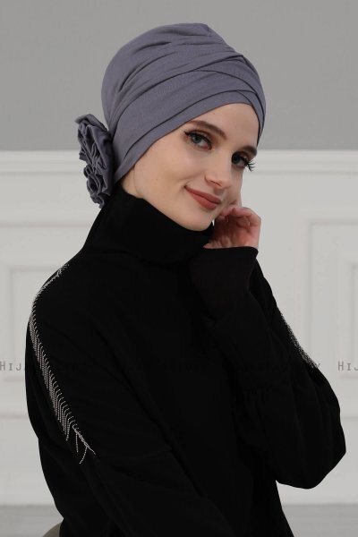 Elisabeth - Turbante De Algodón Gris