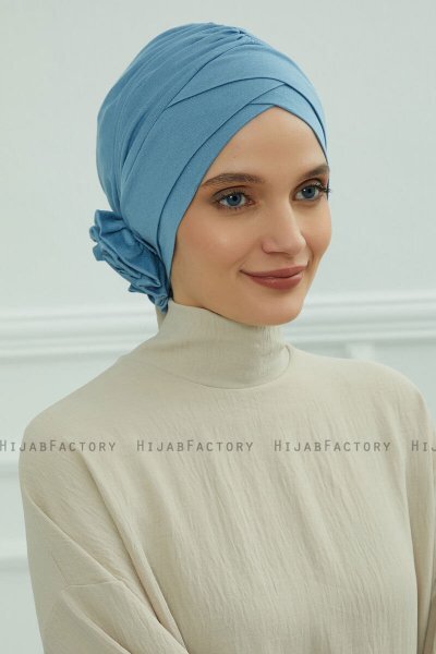 Elisabeth - Turbante De Algodón Sky Blue