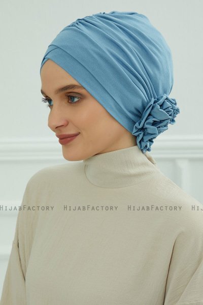 Elisabeth - Turbante De Algodón Sky Blue