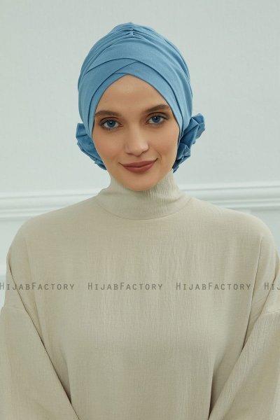 Elisabeth - Turbante De Algodón Sky Blue