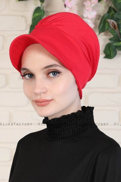 Sandra - Turbante De Algodón Rojo - Ayse Turban