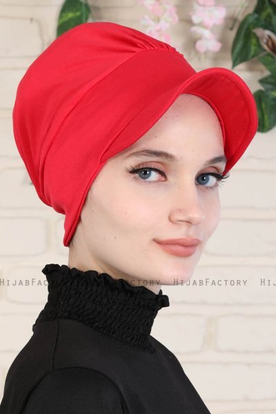 Sandra - Turbante De Algodón Rojo - Ayse Turban
