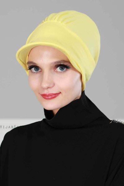 Sandra - Turbante De Algodón Amarillo - Ayse Turban