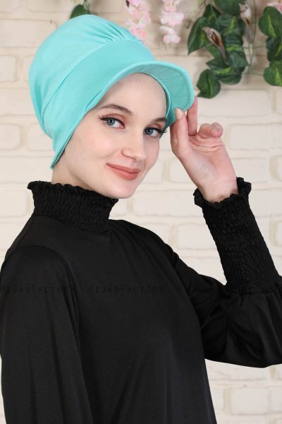 Sandra - Turbante De Algodón Turquesa - Ayse Turban