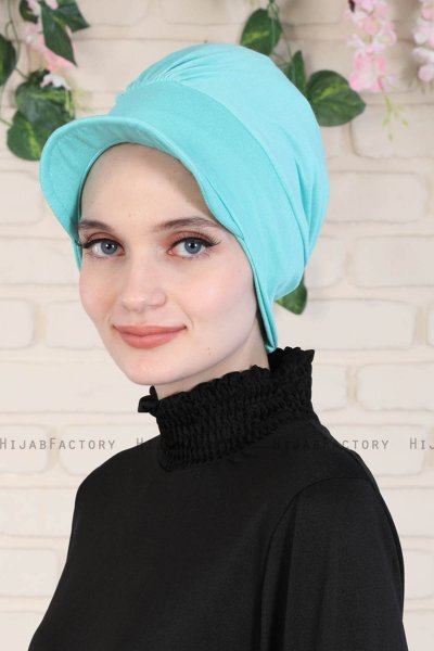 Sandra - Turbante De Algodón Turquesa - Ayse Turban