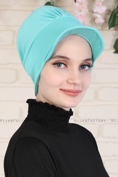 Sandra - Turbante De Algodón Turquesa - Ayse Turban