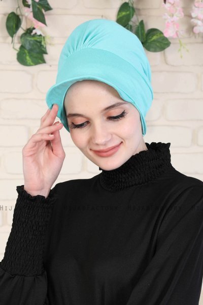 Sandra - Turbante De Algodón Turquesa - Ayse Turban