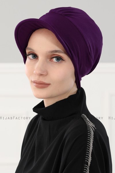 Sandra - Turbante De Algodón Púrpura - Ayse Turban
