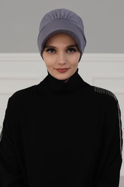 Sandra - Turbante De Algodón Gris - Ayse Turban