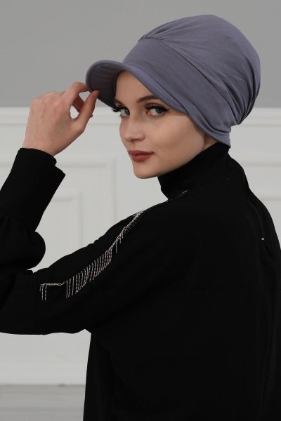 Sandra - Turbante De Algodón Gris - Ayse Turban