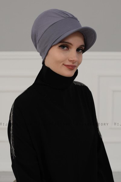 Sandra - Turbante De Algodón Gris - Ayse Turban