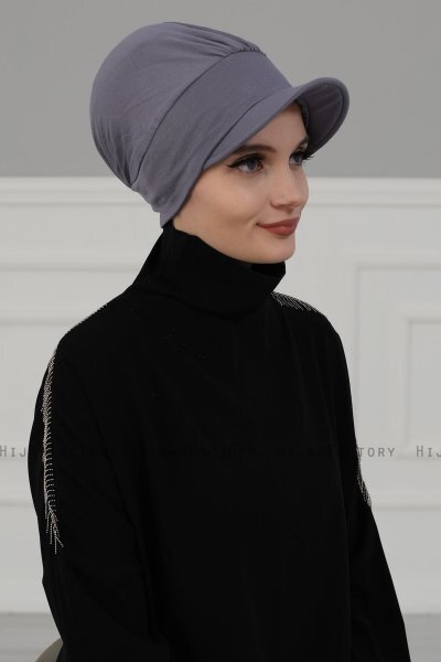 Sandra - Turbante De Algodón Gris - Ayse Turban